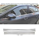 EBAL OTO AKSESUAR Krom Cam &Ccedil;ıtası 6 par&ccedil;a 2015 ve &uuml;zeri P.&Ccedil;elik Renault Megane 4 Sedan ile Uyumlu