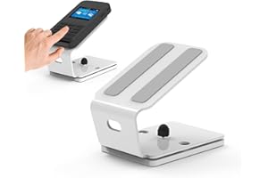 ‎POS VALLEY POS VALLEY Halterung für Zahlungsterminal – Universal-Halterung für Bankterminal, drehbar 360 °, robuster Stahl, 3 mm dick, stabile Basis, Montageschrauben inklusive – 12,5 x 9 x 12 cm – Weiß