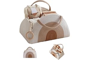 SGZIOO Organizer na stół do przewijania, przenośny organizer z przegródkami, kosz do przewijania z przegródkami i uchwytami, na pieluchy dla niemowląt Caddy Organize-r do wilgotnych chusteczek i