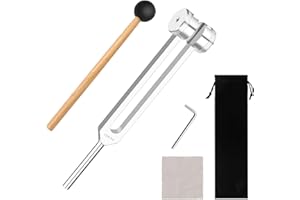 DONGFENGLION Stimmgabel Therapie, Frequenztherapie, Newellsail 128 Hz Stimmgabel Aluminiumlegierung Stimmgabel mit Silikonhammer und Reparaturwerkzeug Angebot Genaue Frequenzgang
