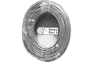 ELETTROCAVI K ® ELETTRO CAVI K - CAVO DOPPINO TELEFONICO RICOPERTO 2x0,60 mm RIGIDO IN RAME PROFESSIONALE BIPOLARE 2 POLI ROSSO BIANCO 50 METRI