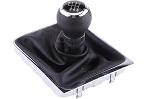 Outbit Schaltknauf mit Schaltmanschette, Schaltknauf, Gamaschenmanschetten, 6-Gang-Schalthebelabdeckungsset, Rahmenkit für VW B6 2005–2012