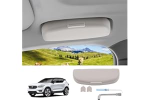 LUWU Sunglass Holder Box for Volv0 XC60 S60 V60 XC90 V90 S90 XC40 C40 2018-2024 Glasses Storage Case Volv0 M7 M8 Sunglasses Organiser for Overhead Grab Handle Accessories (Grey)