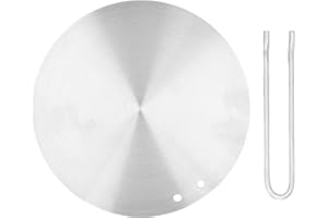 Changor Adaptateur Induction 18 cm, Disque Convertisseur de Plaque de Cuisson à Induction Plaque de Diffusion de Chaleur avec Poignée Amovible