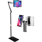 Phone and Tablet Holder with Stand - Acrobat 3 Axis Maneuver Design, 155 Cm High, Metal Resistant Body, 4.5-12.9"