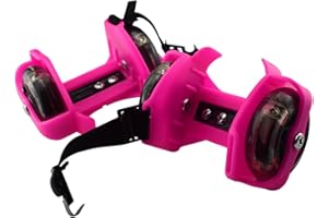 Luwecf Illuminated Heel Roller Skates for Kids and Teens, Pink