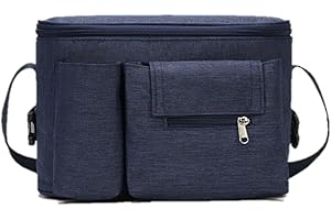 CRSUSUKJ Impermeabile Borsa per Passeggino Universale,Borsa Passeggino Borsa Organizer,Borsa Portaoggetti Neonato Per,Passeggino Porta Oggetti Passeggino Neonati,Borsa Carrozzina (blu)
