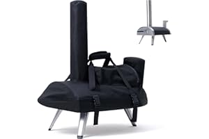 NOELIFE Carry Cover for Ooni Fyra 12 Wood Fired Outdoor Pizza Oven, Waterproof Pizza Oven Cover for Ooni 12 and Accessories, Black(Cover Only)