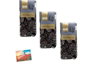 Meenk Drie Dubbel Zout Lot de 3 paquets de réglisse salée triple 180 g I réglisse triple salée des Pays-Bas I réglisse néerlandaise I Holland-Box by Vriens