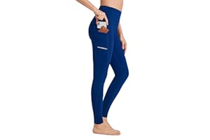 BAYGE Leggings Deportivos Térmicos Mujer Cintura Alta Fleece Forrado Impermeable Opaco Control Vientre Ajustado Slim Fit Yogahose Pantalón Deportivo Sweathose Fitness con Bolsillos
