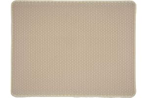 YOUCAI Estera de Arena para Gatos Alfombra de Basura Doble Capa Fácil de Limpiar para Proteger El Suelo Y La Alfombra,Beige,55x75cm