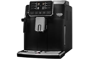 Gaggia Cadorna Style, Macchina da Caffè Automatica per Espresso e Cappuccino, Caffè in Grani o Macinato, RI9600/01, 1900W, 2 tazze, Nero, 100% Made in Italy