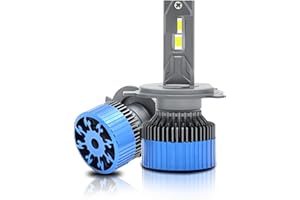 Kairiyard H4 LED Ampoules 12000LM,9003 HB2 Phares Avant de Voitures,6000K HI LO Beam 120W 3570-55mil CSP Chip Extrêmement Lumineux Rotation à 360° Bi-Xénon Conversion Tout-en-Un