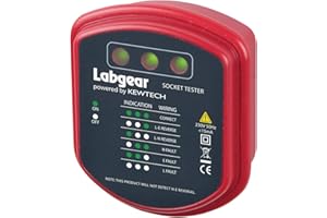 Labgear Socket Tester UK Mains Plug in Electrical Tester Easily Identify Electrical