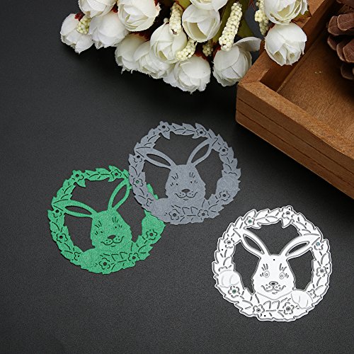 Amazingdeal365 Metall Form Schablonen Schneiden DIY Dekor Sammelalbum Karten Buchzeichen Lesezeichen als Geschenk für Freunde Geburtstag Kinder,Kindergarten Hobby Schule Handarbeit Unterricht usw. Ein tolles Geschenk! (Hase) - 3