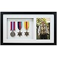 Medal 3D Deep Medal Box Frame With 6×4 inch Photo For War, Military and Sports Medals