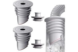 Waschmaschinen-Ablaufschlauchdichtung WISIRENT, 2 Stück 45-50mm Grau Abflussrohrdichtung Deodorantdichtung mit Silikon-Verschlusskappe, Waschmaschinen-Rohrdichtung Spülrohrdichtung für Zuhause, Küche