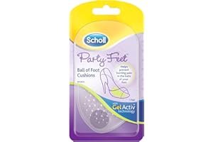 Scholl Party Feet Almohadillas Plantares Con Tecnología Gel Activ, Amortiguación Y Protección De La Planta Del Pie, Almohadillas, Malva, 2 Unidad