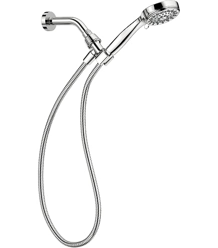 Moen Caldwell Handbrause-Set - Chrom, 2,5 GPM, 10,2 Cm Kopf, 5 Sprühfunktionen, Mit 152 Cm Schlauch & Halterung