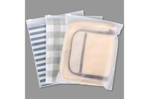 Svaldo Bolsas Zip Esmeriladas, 25 Piezas 25 * 30cm Bolsas Guardar Ropa, Viaje Organizador, Plastico, para Ropa Interior, Cosméticos (con Orificios de Ventilación)