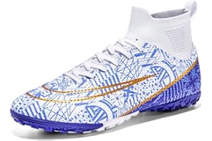 QILTON Mens Football Boots Boys High Top Astro Turf Football Boots Profession Athletics Trainers Shoes Indoor Soccer Shoes