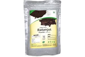KERALA NATURALS Ratanjot Powder (Alkanna/Alkanna tinctoria) 100 g - Tratar infecciones de piel y cuero cabelludo - Reducir la inflamación - Anti acné y antienvejecimiento