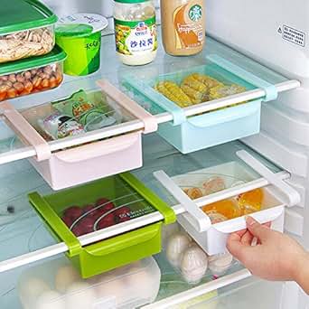 Hapileap Plastic Kitchen Refrigerator Fridge Storage Rack Freezer