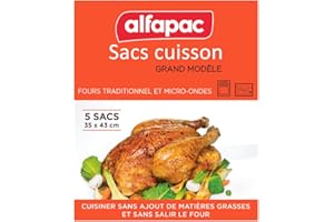 ALFAPAC - Bolsas para horno (35 x 43 cm), paquete de 5 unidades