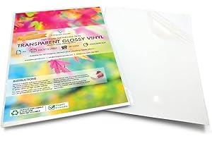 Evergreen Goods Ltd 10 feuilles de papier vinyle autocollant A4 brillant et imperméable, papier d'impression pour imprimantes jet d'encre et laser, papier A4 pour création d'autocollants à la maison