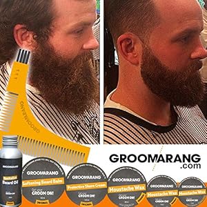 Groomarang Starter Collection Beard Comb Moustache Wax 15ml Shave Cream 100ml Gift Set - Image 9