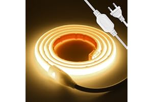 KISUFU Ruban LED COB 220V, 288 LED/M IP67 Etanche Bandeau LED Néons Bande,50cm Couper, Colle double face, Super Lumineux Strip Light pour Extérieur Chambre à Coucher, Décoration de la Maison