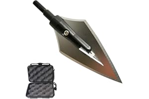 MILAEM 6pcs Tir à l'arc Têtes de Flèche 160 Grain Pointes de Flèche 2 Lames 144 Grain Points de Chasse Broadheads pour Arbalète et Flèches de Carbone