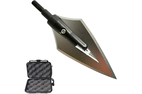 MILAEM 6pcs Tir à l'arc Têtes de Flèche 160 Grain Pointes de Flèche 2 Lames 144 Grain Points de Chasse Broadheads pour Arbalète et Flèches de Carbone