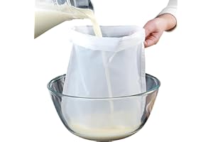 Dinghaole 2 Stück Nylon Filterbeutel Sieb Sojamilch Tofu Beutel Saftfilter Ultrafein Wein Squeeze Stuffing Mesh Leakage