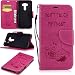 Produktbild LMAZWUFULM Hülle für Asus ZenFone 3 ZE520KL 5,2 Zoll PU Leder Magnetverschluss Brieftasche Lederhülle Wütend Cartoon Kettensäge Bär Geprägte Design von Book style mit Stent-Funktion und Karten Slot Ledertasche Flip Cover für Asus ZenFone 3 ZE520KL (5,2 Zoll) Rose-karminrot