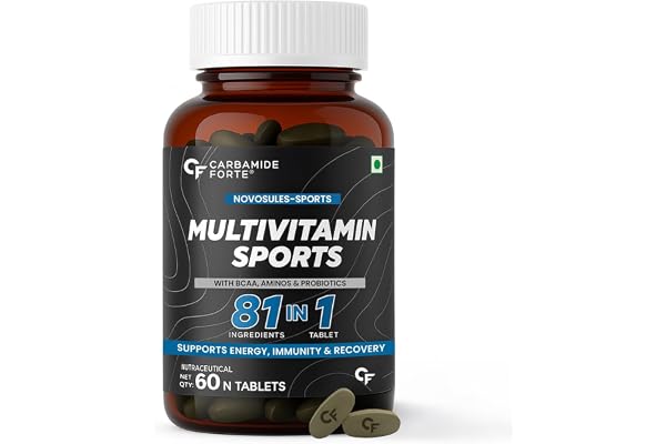 Carbamide Forte Multivitamin Tablet for Men & women Multi Vitamin for Men Gym & sports Multivitamins for Energy & Fitness Multivitamin for Men gym with BCAA, Amino Acids, Probiotics & Antioxidants - 81 Ingredients - 60 Tablets