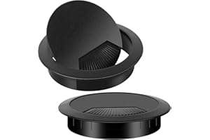 BLUNESTA 2PCS Desk Grommet 60mm – Round Cable Hole Cover for Desktop, Office, and Workstation Organization – Durable Plastic, Easy Installation, Tidy Cable Management for Computer, Phone, and Charger Cords