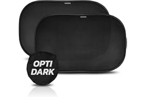 CARAMAZ Car Sun Shade for Baby Certified UV Protection- Opti Dark 51x31cm for Full UV Protection - Baby Window Shade - Sun Shade for Car Window Baby - with Suction Cups