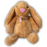 Uyku Arkadaşım PAPYONLU Uzun Kulak Bunny Peluş Tavşan 65 cm Kahverengi