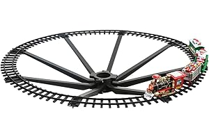 FEERIC LIGHTS & CHRISTMAS Tren de Navidad eléctrico árbol de Navidad 23 Piezas Musical 1 LED a Pilas