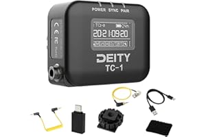 Deity TC-1 Kabellose Timecode-Box mit BNC-Kabel, 2,4 G Radio, Timecode-Genauigkeit 0,5 ppm, 8 Kanäle, Bluetooth 5.0, maximale Reichweite 75 m, unterstützt App-Steuerung, kabelloser Timecode-Generator