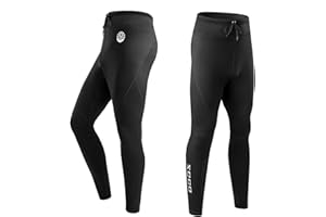 ZCCO Pantalon Néoprène Homme et Femme, 1.5mm/3mm Long Pantalon Néoprène, Pantalon de plongée pour Le Surf, Le Kayak, la Natation, la plongée, Le canoë-Kayak