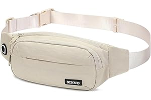SINNO Bumbags for Ladies Fanny Pack Bum Bag with 4-Zipper Pockets for Biking Running Jogging Traveling Outdoors Workout Cycling Fitness Hiking