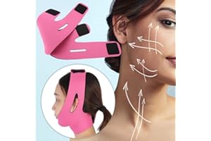 ZJCHAO Ceinture amincissante de levage pour le visage, V Lifting Masque, Double Menton Réducteur, bande de bandelette en V, bande de levage double menton ace-lift, masque de shaper pour le visage(Rose)