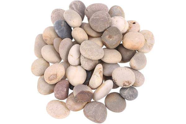 SUPVOX Galets de Plage pour Dessiner des Roches peintes Bricolage créatif pour Les Enfants Enfants 50pcs 1-3cm (Couleur mélangée)