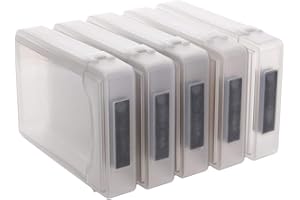 Fransande 5pcs 3.5 inch IDE SATA HDD Hard Drive Disk Plastic Storage Box Case Enclosure Cover Gray