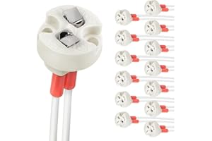 DiCUNO 12 sztuk podstaw bin-pinowych, złącze G4, GU3.5, G6.35, GY6.35, GX5.3, GU5.3, MR16, GZ4, MR11, halogenowa żarówka LED, podstawa ceramiczna