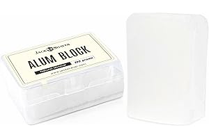 Jack Shaver® Bloque de Alumbre Natural en Estuche de Plástico (100 g) Aftershave Detiene Sangrado Antiséptico Astringente Calmante para Quemaduras de Afeitado (100 g (Pack of 1))