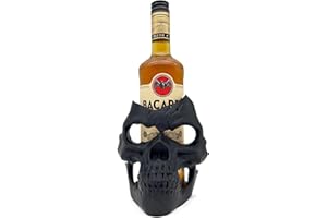 eXODA Portabottiglie a cranio una scultura decorativa per vino, birra e altre bevande