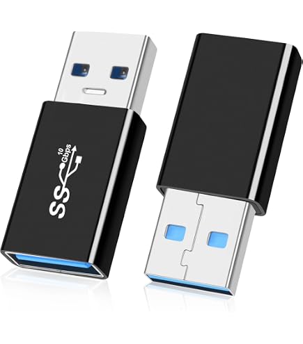 JZK Set 6 Adattatori USB 3.0 Tipo A – Maschio, Femmina E Maschio-femmina, 10 Gbps, Alluminio